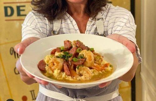 Shrimp &amp; Grits with Andouille
&ndash; Newman Farm