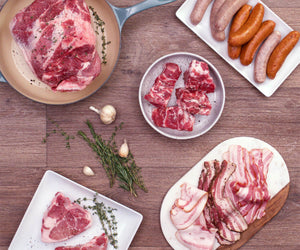 A monthly subscription box full of healthy, all natural, Heritage Berkshire pork along with the highest quality, pasture raised meats in the United States.